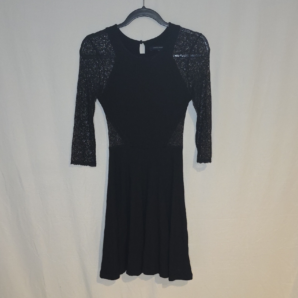 French Connection Black Long Sleeve Dress